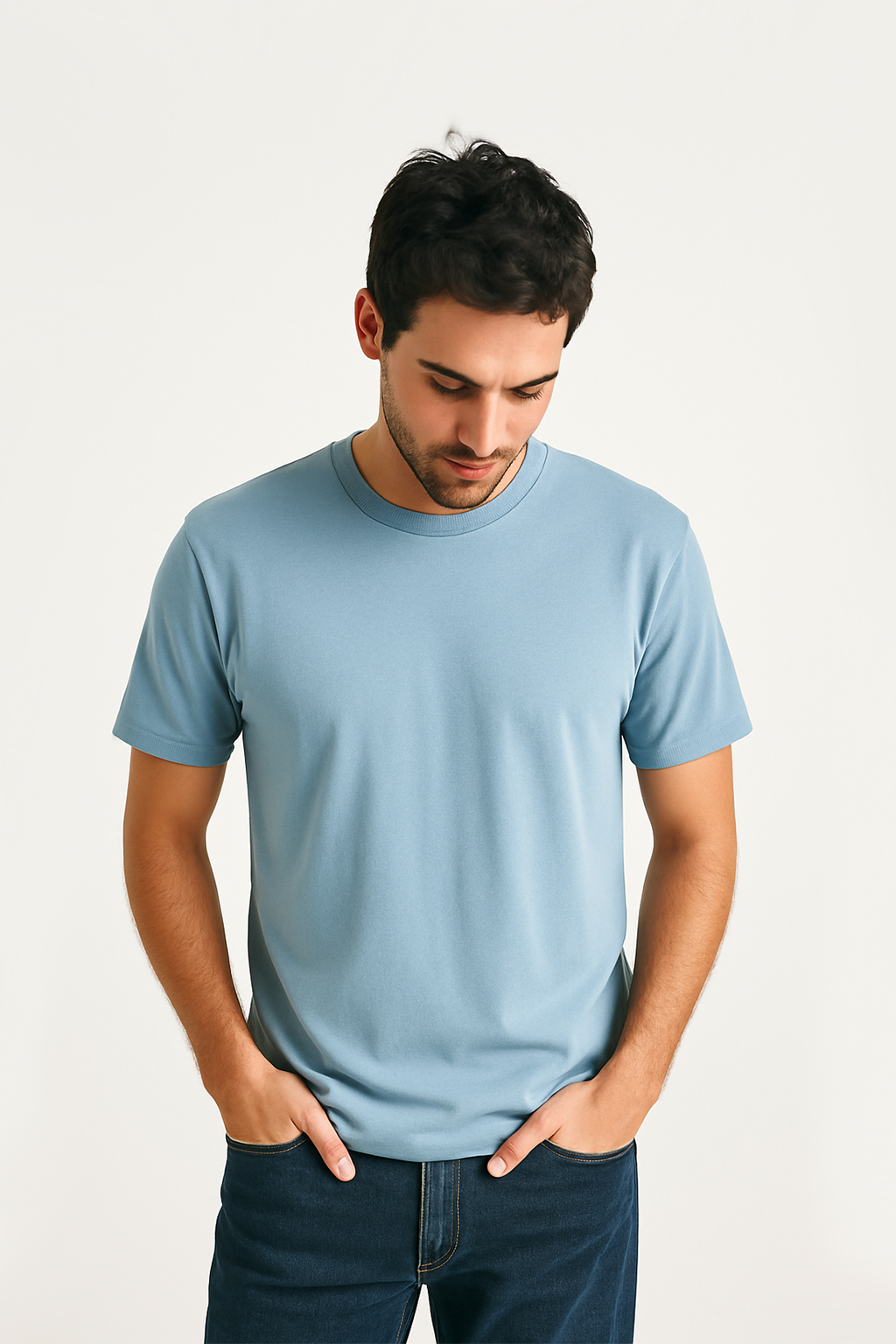 cloudy blue supima t-shirt